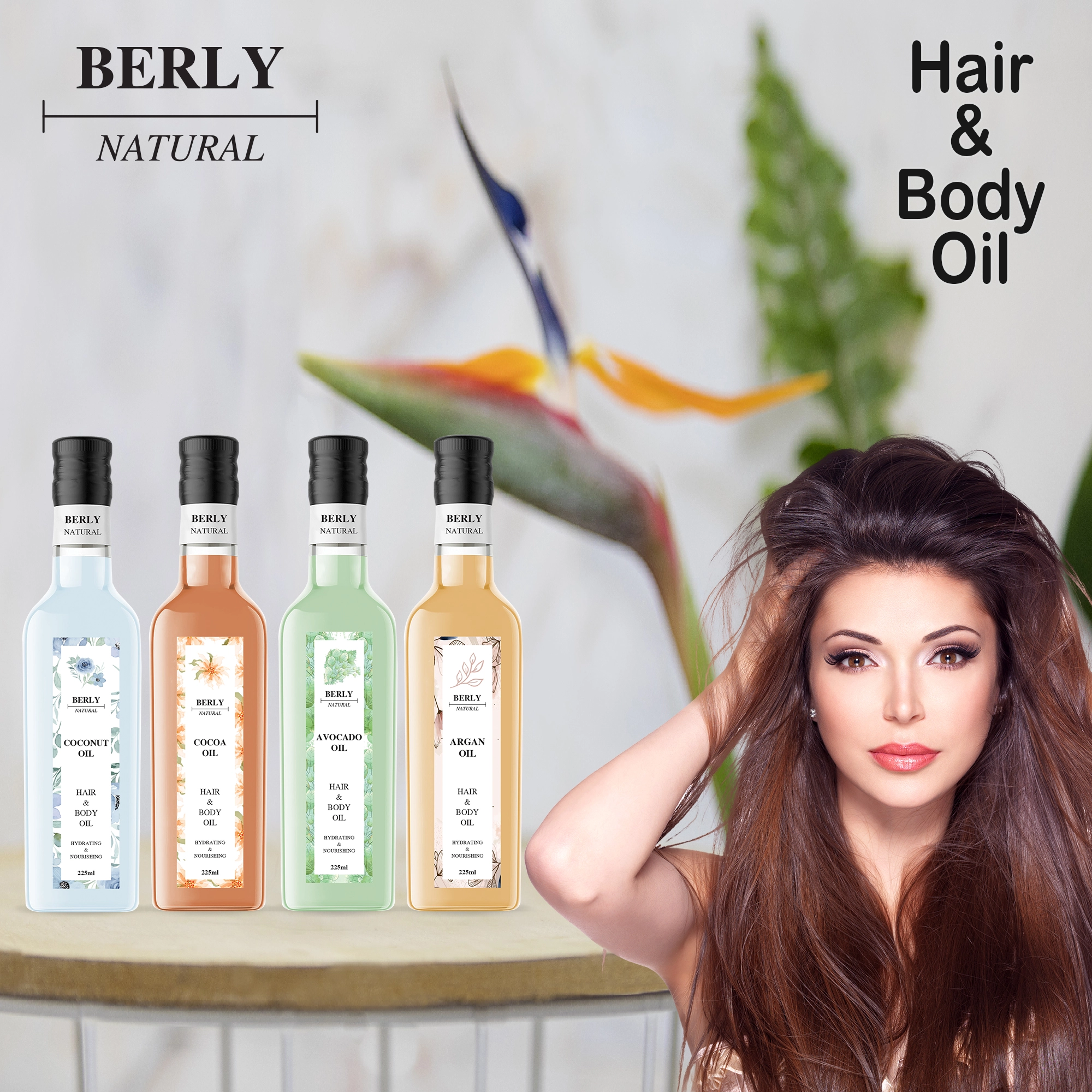 Berly Hair Oil Square Banner